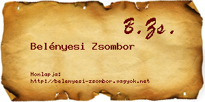 Belényesi Zsombor névjegykártya