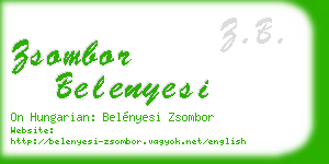 zsombor belenyesi business card
