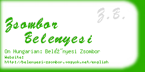 zsombor belenyesi business card